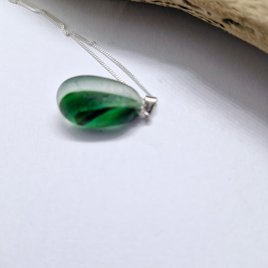 Green seaglass necklace