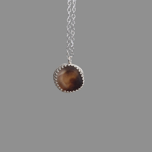 Seaglass Sterling Silver Necklace Rare!